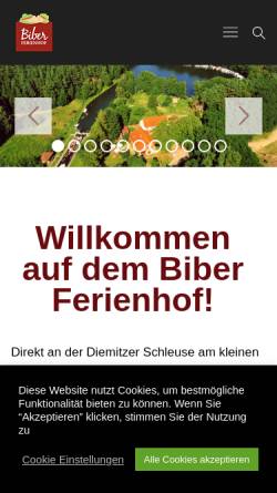 Vorschau der mobilen Webseite www.biberferienhof.de, Biber Ferienhof