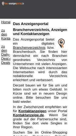 Vorschau der mobilen Webseite www.das-anzeigenportal.de, Das Anzeigenportal