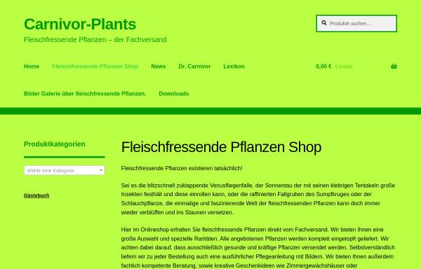 Vorschau von carnivor-plants.de, Carnivor-Plants, Fachversand für fleischfressende Pflanzen