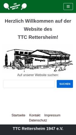 Vorschau der mobilen Webseite ttc-rettersheim.de, TTC Rettersheim
