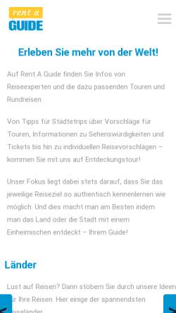 Vorschau der mobilen Webseite www.rent-a-guide.de, Rent-a-Guide
