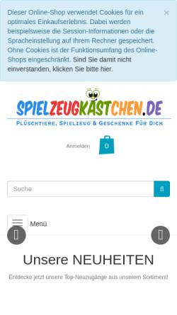 Vorschau der mobilen Webseite www.spielzeugkaestchen.de, Spielzeugkästchen, Melanie Welz