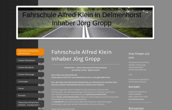 Vorschau von www.fahrschule-alfred-klein.de, Fahrschule Alfred Klein