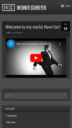 Vorschau der mobilen Webseite www.wernerschreyer.com, Schreyer, Werner