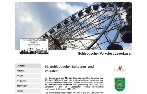 Vorschau von www.schlebuscher-volksfest.de, Schlebuscher Volksfest