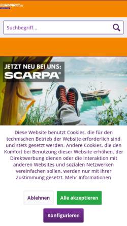 Vorschau der mobilen Webseite www.runmarkt.de, Runmarkt - heute kaufen, morgen laufen!