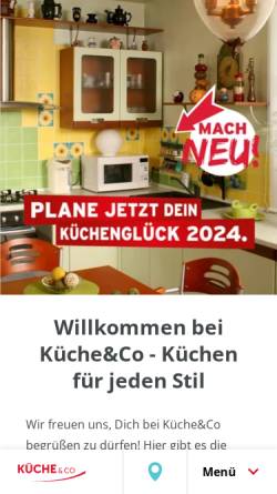 Vorschau der mobilen Webseite www.kueche-co.de, Küche&Co