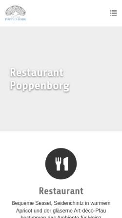 Vorschau der mobilen Webseite www.hotel-poppenborg.de, Hotel und Restaurant Poppenborg