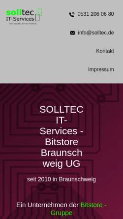 Vorschau der mobilen Webseite solltec.de, Solltec IT-Services
