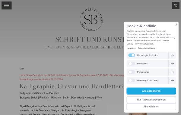 Vorschau von www.schriftundkunst.de, Schrift und Kunst