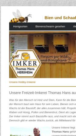 Vorschau der mobilen Webseite www.imker-hans.de, Imker Thomas Hans