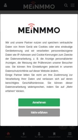 Vorschau der mobilen Webseite mein-mmo.de, Webedia Gaming GmbH