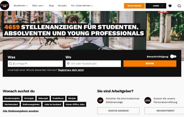 Vorschau von www.studentjob.de, StudentJob