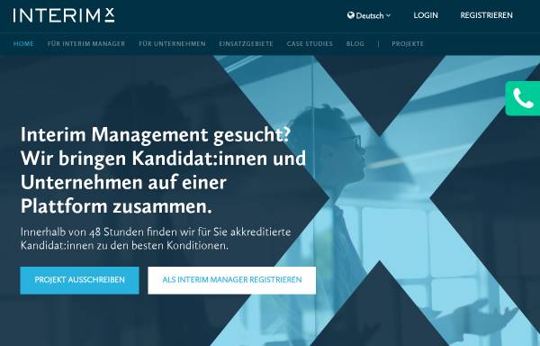 Vorschau von www.interim-x.com, Interim Excellence GmbH