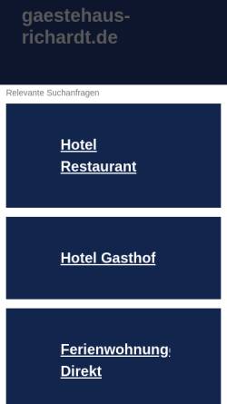 Vorschau der mobilen Webseite www.gaestehaus-richardt.de, Gästehaus Richardt