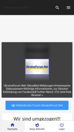 Vorschau der mobilen Webseite ukraine.aktiv-forum.com, Das-UkraineForum.de