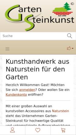 Vorschau der mobilen Webseite www.gartensteinkunst.de, Garten-Steinkunst, Veit Zahlaus