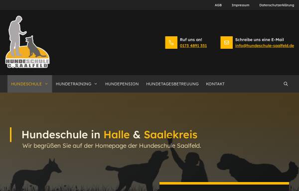 Vorschau von www.hundeschule-saalfeld.de, Hundeschule Saalfeld bei Halle