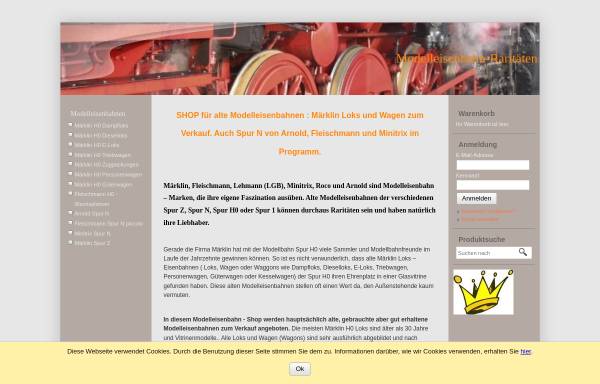 Vorschau von www.modelleisenbahn-shop.info, Modelleisenbahn-Raritäten Privatverkauf Frank König