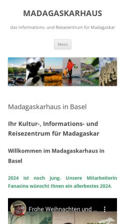 Vorschau der mobilen Webseite madagaskarhaus.ch, Madagaskarhaus in Basel