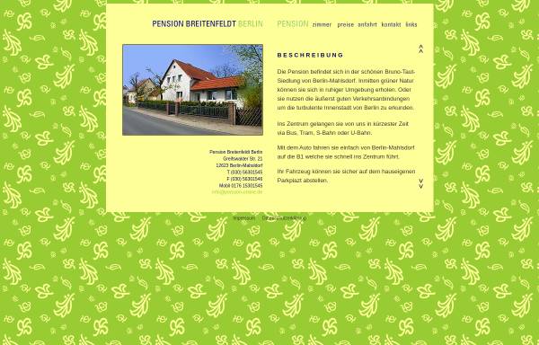 Vorschau von www.pension-online.de, Pension Breitenfeldt