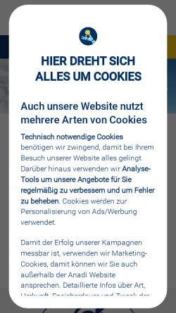 Vorschau der mobilen Webseite anadibank.com, Austrian Anadi Bank AG