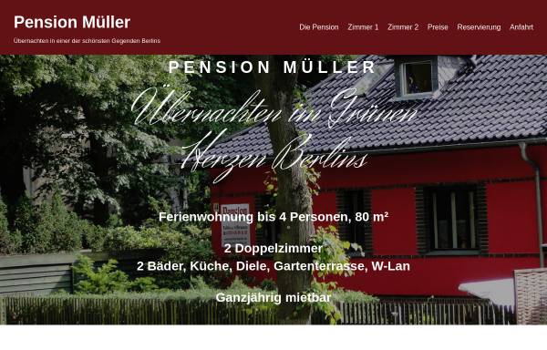 Vorschau von pension-mueller.de, Pension Müller
