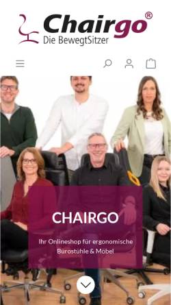 Vorschau der mobilen Webseite www.chairgo.de, Chairgo GmbH