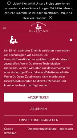 Vorschau der mobilen Webseite schmackofatz-berlin.de, Schmackofatz | BARF-Manufaktur Berlin