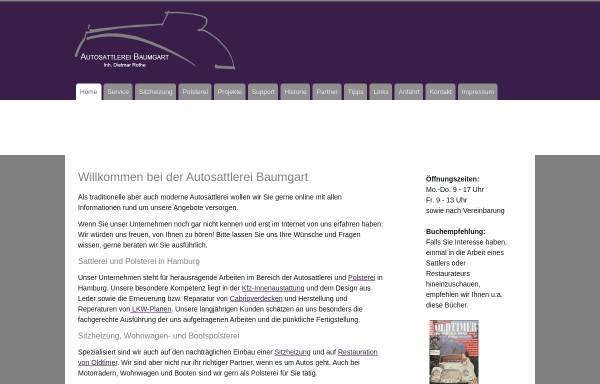 Vorschau von www.autosattlerei-baumgart.de, Autosattlerei Baumgart