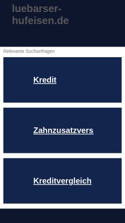 Vorschau der mobilen Webseite www.luebarser-hufeisen.de, Zum Lübarser Hufeisen