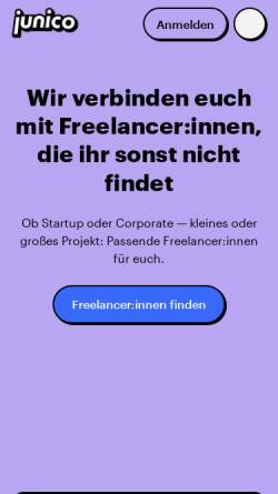 Vorschau der mobilen Webseite www.freelancejunior.de, freelance junior - Auftragsvermittlung für selbstständige Studenten