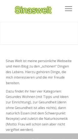 Vorschau der mobilen Webseite sinaswelt.de, Sina’s Welt