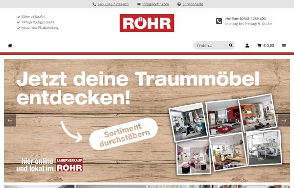 Vorschau von roehr.com, W. Röhr Möbel GmbH & Co. KG
