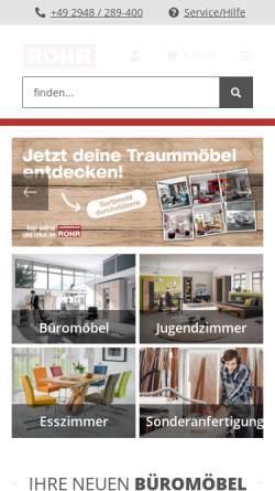 Vorschau der mobilen Webseite roehr.com, W. Röhr Möbel GmbH & Co. KG