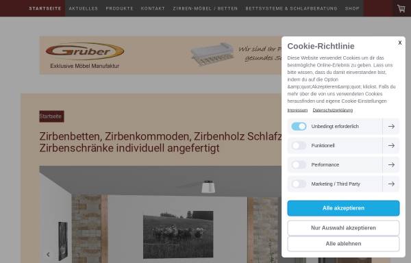 Vorschau von www.gruber-moebel.de, Gruber Zirbenbett