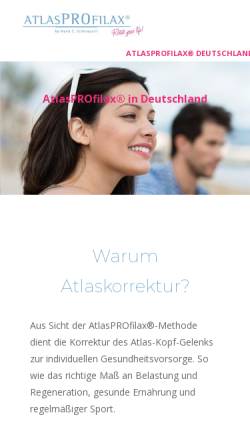 Vorschau der mobilen Webseite www.atlasprofilax.de, Atlasprofilax® Sektion Deutschland e.V.