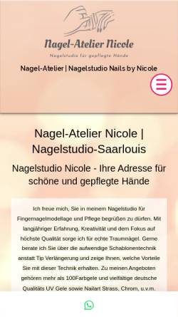 Vorschau der mobilen Webseite www.nagelstudio-scnails.de, ScNails, Nicole Weiß