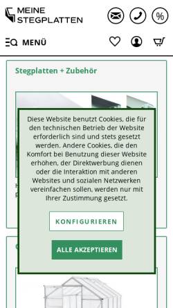 Vorschau der mobilen Webseite www.meine-stegplatten.de, Meine-Stegplatten.de - Müller Kunststoffe GmbH