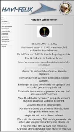 Vorschau der mobilen Webseite havi-felix.hpage.com, Havi Felix (m)ein Leben mit Epilepsie