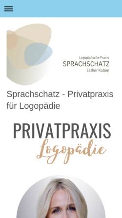 Vorschau der mobilen Webseite www.sprachschatz.com, Logopädische Praxis Sprachschatz Frankfurt