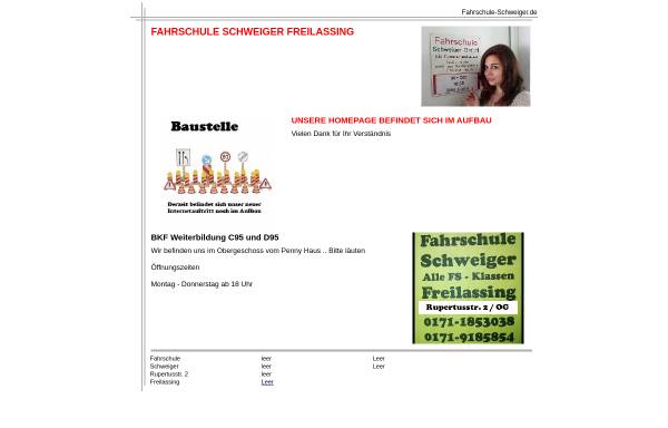 Vorschau von www.fahrschule-schweiger.de, Fahrschule Schweiger GmbH