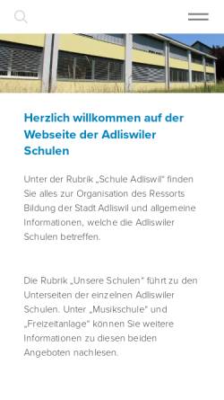 Vorschau der mobilen Webseite www.schule-adliswil.ch, Schulhäuser in Adliswil