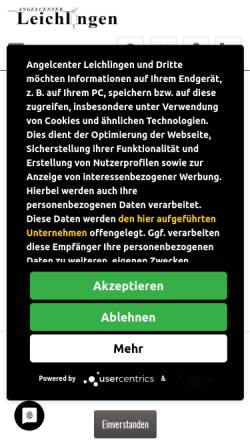 Vorschau der mobilen Webseite carp-pellets.de, Angelcenter Leichlingen - Heinz Meyer und Dennis Scheider GbR
