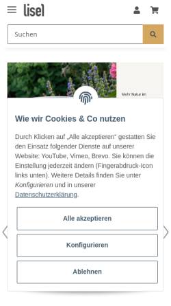 Vorschau der mobilen Webseite lisel.de, Lisel - Licht & Design
