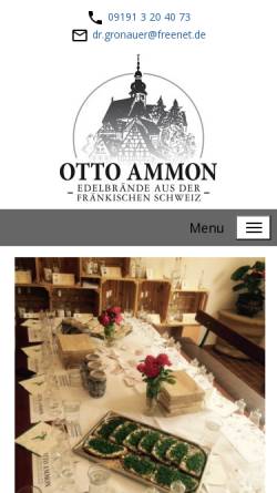 Vorschau der mobilen Webseite brennerei-ammon.de, Edelbrennerei Otto Ammon