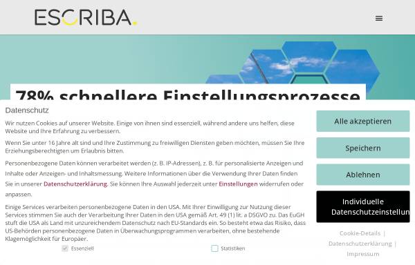 Vorschau von www.escriba.de, ESCRIBA: Dokumentenverwaltung und automatische Erstellung