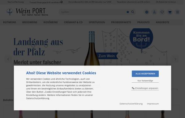 Vorschau von www.wein-port.de, Wein PORT - Der Hafen feiner Weine