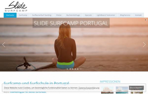 Vorschau von www.surfcamp-in-portugal.de, Slide Surfcamp - Surfhaus und Surfschule in Portugal