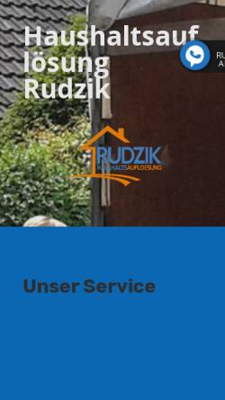 Vorschau der mobilen Webseite www.haushaltsaufloesung-rudzik.de, Haushaltsaufloesung-Rudzik